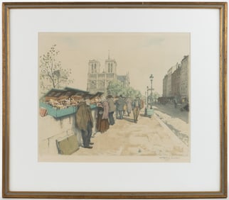 TAVIK FRANTISEK SIMON (CZECH, 1877-1942) ETCHING OF PARIS