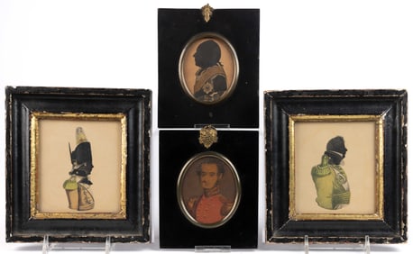 CONTINENTAL SCHOOL (19TH / 20TH CENTURY) MINIATURE PORTRAITS, LOT OF FOUR