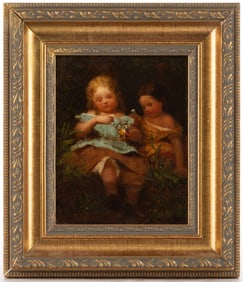 AMERICAN OR BRITISH SCHOOL (19TH CENTURY) PORTRAIT OF TWO GIRLS