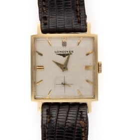 VINTAGE LONGINES 14K YELLOW GOLD-CASED MEN'S WRIST WATCH