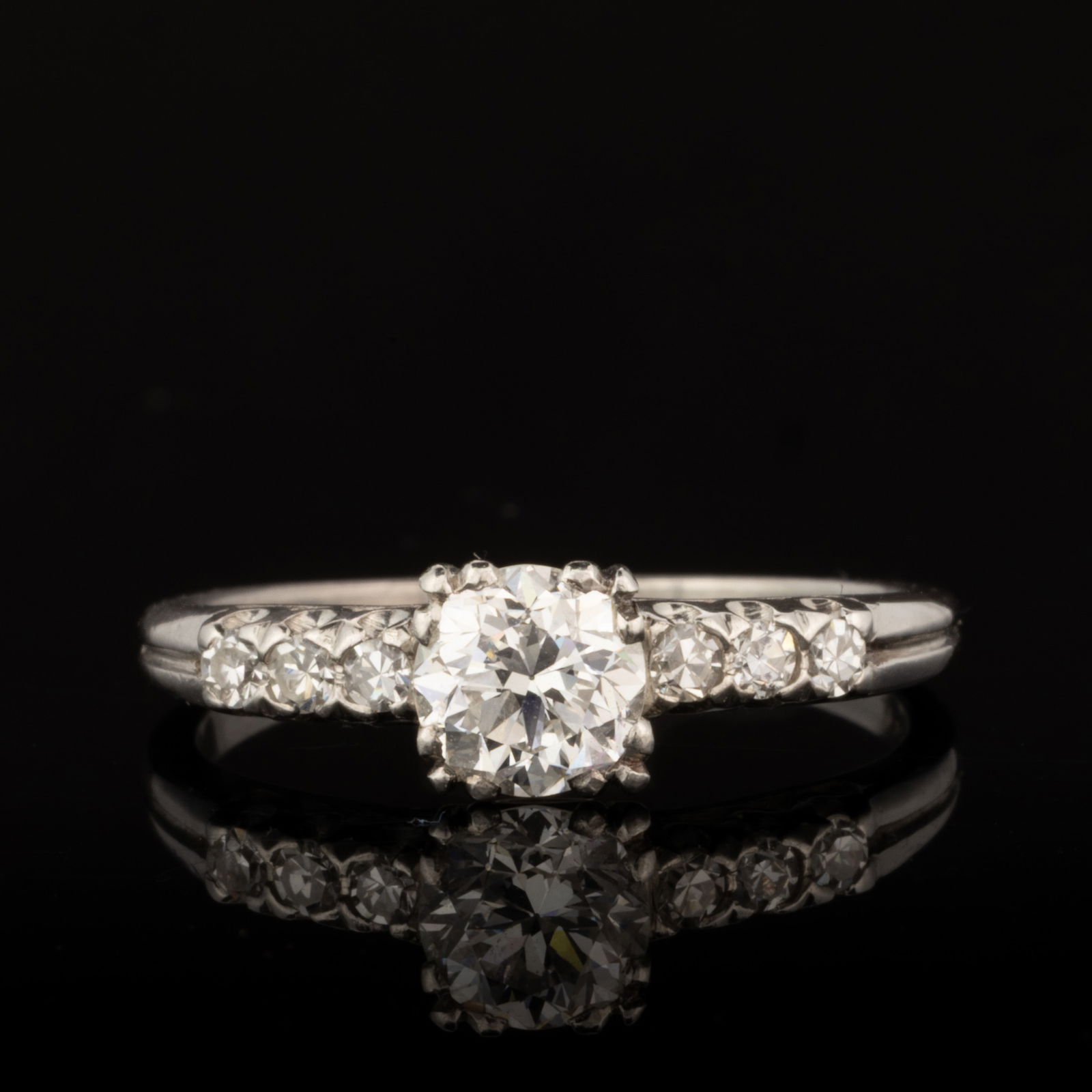 ANTIQUE / VINTAGE PLATINUM AND 0.6 CT. DIAMOND LADY'S RING (1 of 3)