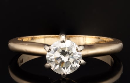 VINTAGE 14K YELLOW GOLD AND APPROX. 0.6 CT. DIAMOND LADY'S RING