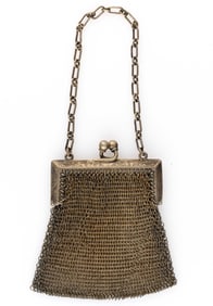 ANTIQUE / VINTAGE STERLING SILVER MESH COIN PURSE