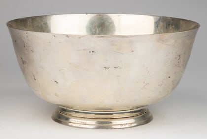 WORDEN-MUNNIS PAUL REVERE REPRODUCTION STERLING SILVER PUNCH BOWL