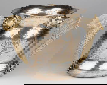 GORHAM STERLING SILVER PRESENTATION LOVING CUP TO JOHN W. DAVIS (WEST VIRGINIA, 1873-1955) FROM (1 of 4)