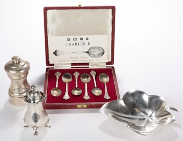 TIFFANY & CO. AND OTHER STERLING SILVER ARTICLES, LOT OF NINE