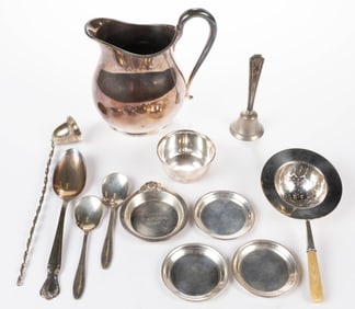 TIFFANY & CO. AND OTHER STERLING AND SILVER-PLATED ARTICLES, LOT OF 12