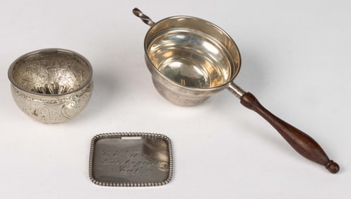 CARTIER AND OTHER STERLING SILVER ARTICLES, LOT OF TWO