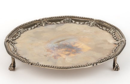 ENGLISH GEORGIAN STERLING SILVER SALVER