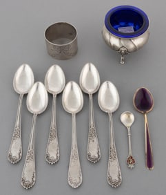 DANISH AND NORWEGIAN STERLING, 0.830, AND 0.826 SILVER SPOONS AND OTHER ARTICLES, LOT OF TEN