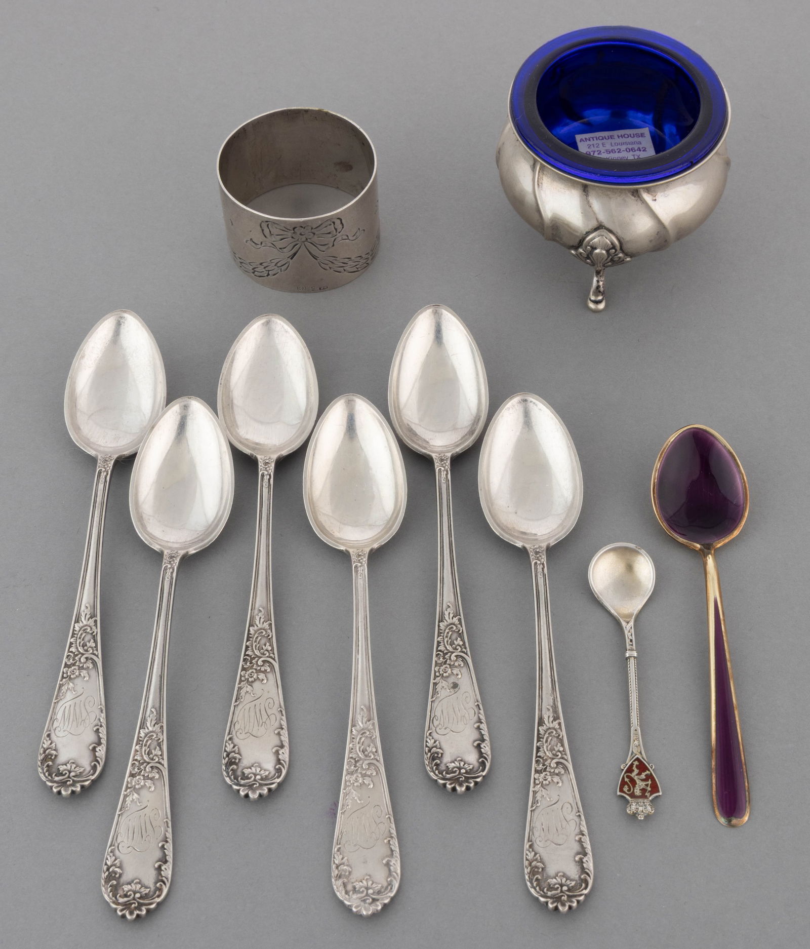 DANISH AND NORWEGIAN STERLING, 0.830, AND 0.826 SILVER SPOONS AND OTHER ARTICLES, LOT OF TEN (1 of 1)