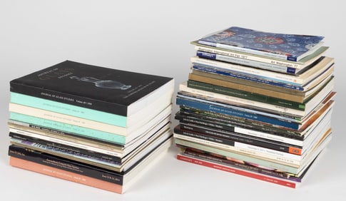 GLASS AND OTHER DECORATIVE ARTS AUCTION CATALOGUES AND JOURNALS, UNCOUNTED LOT