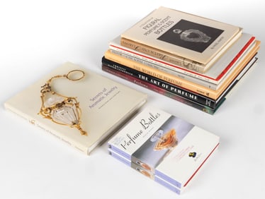 PERFUME BOTTLES AND JEWELRY REFERENCE VOLUMES, LOT OF 11