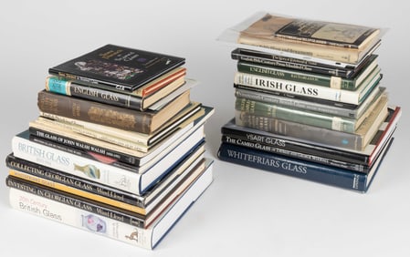 ENGLISH GLASS REFERENCE VOLUMES, LOT OF 31