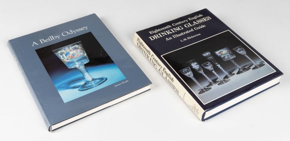 ENGLISH DRINKING GLASSES REFERENCE VOLUMES, LOT OF TWO