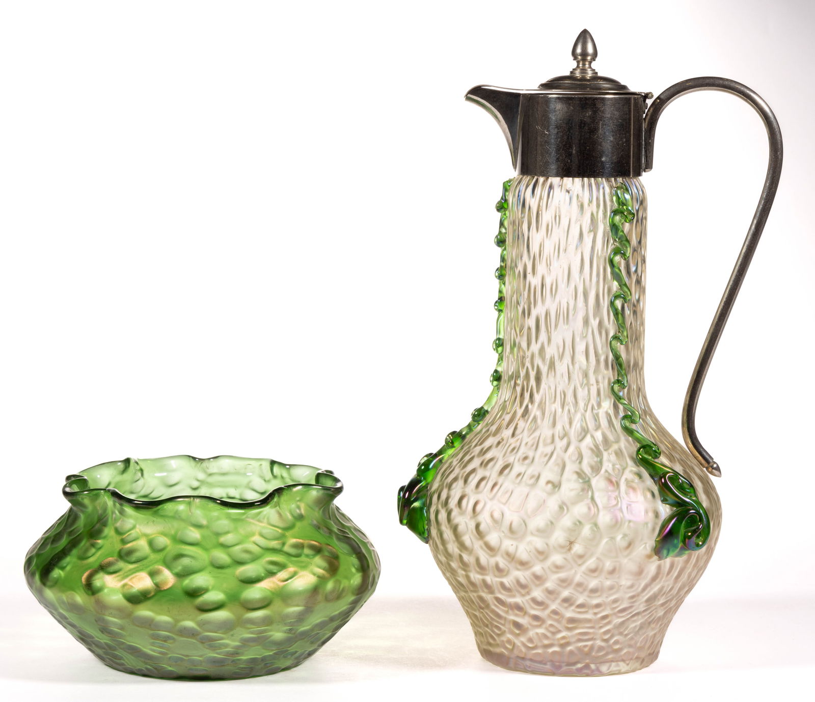 KRALIK IRIDESCENT ART GLASS ARTICLES, LOT OF TWO (1 of 2)