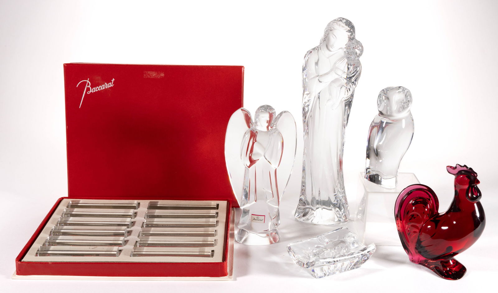 BACCARAT CRYSTAL ART GLASS ARTICLES, LOT OF SIX (1 of 1)