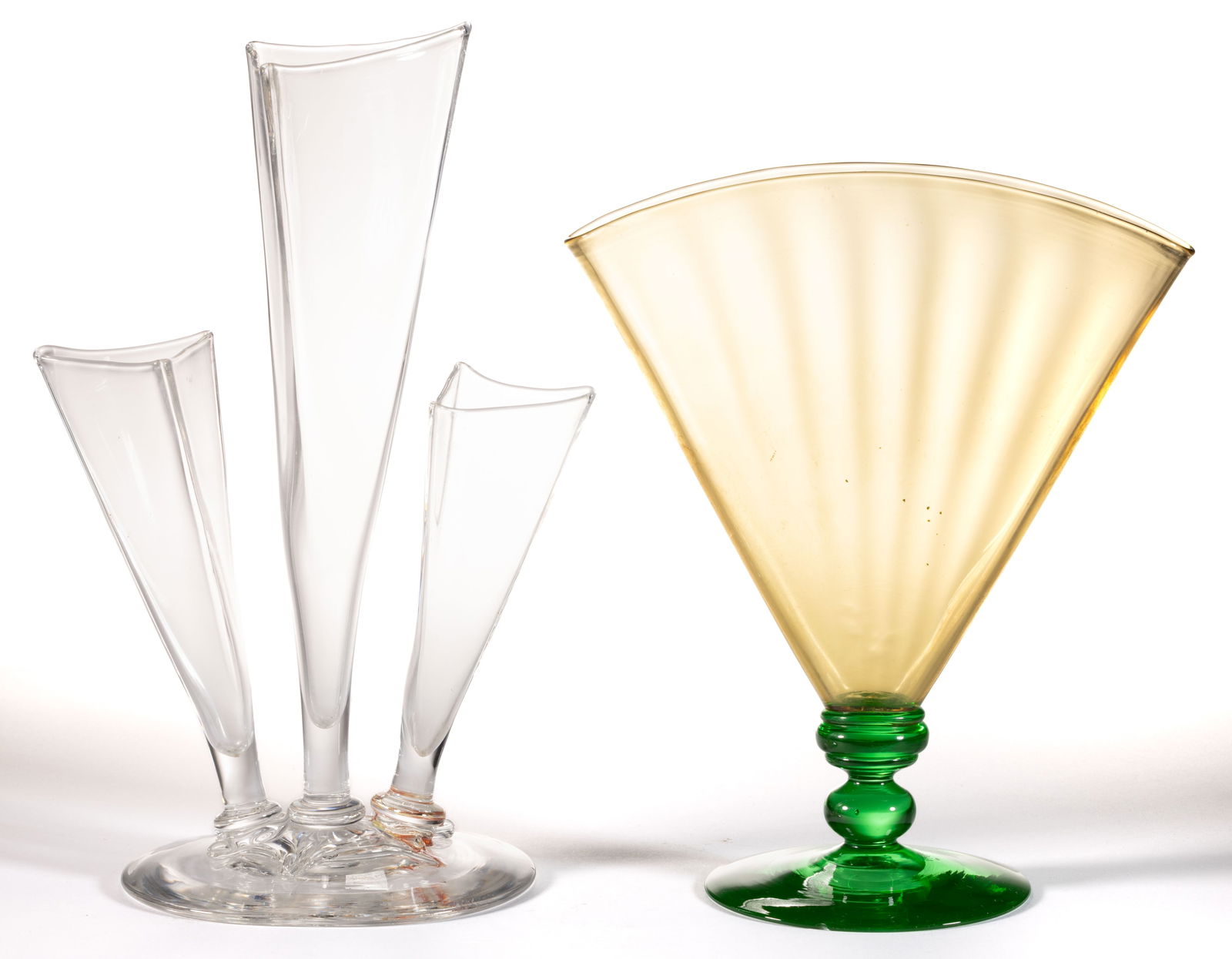 STEUBEN ART GLASS VASES, LOT OF TWO (1 of 2)