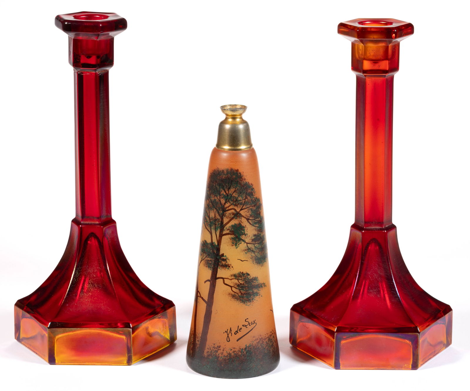 ASSORTED GLASS ARTICLES, LOT OF THREE (1 of 1)