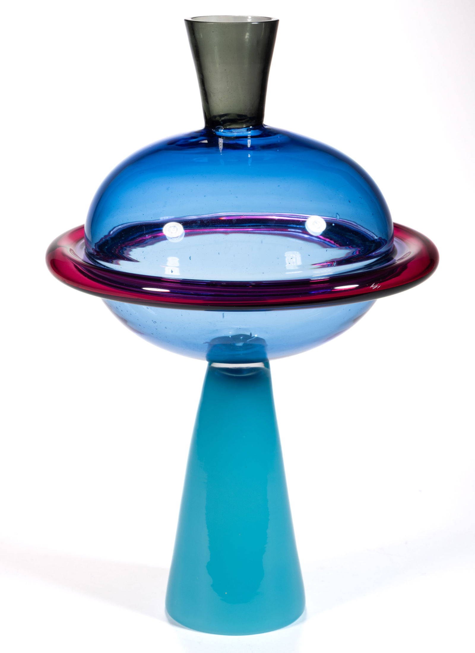 LINO TAGLIAPIETRA (ITALIAN, B. 1934) SATURNO MURANO STUDIO ART GLASS VASE (1 of 3)