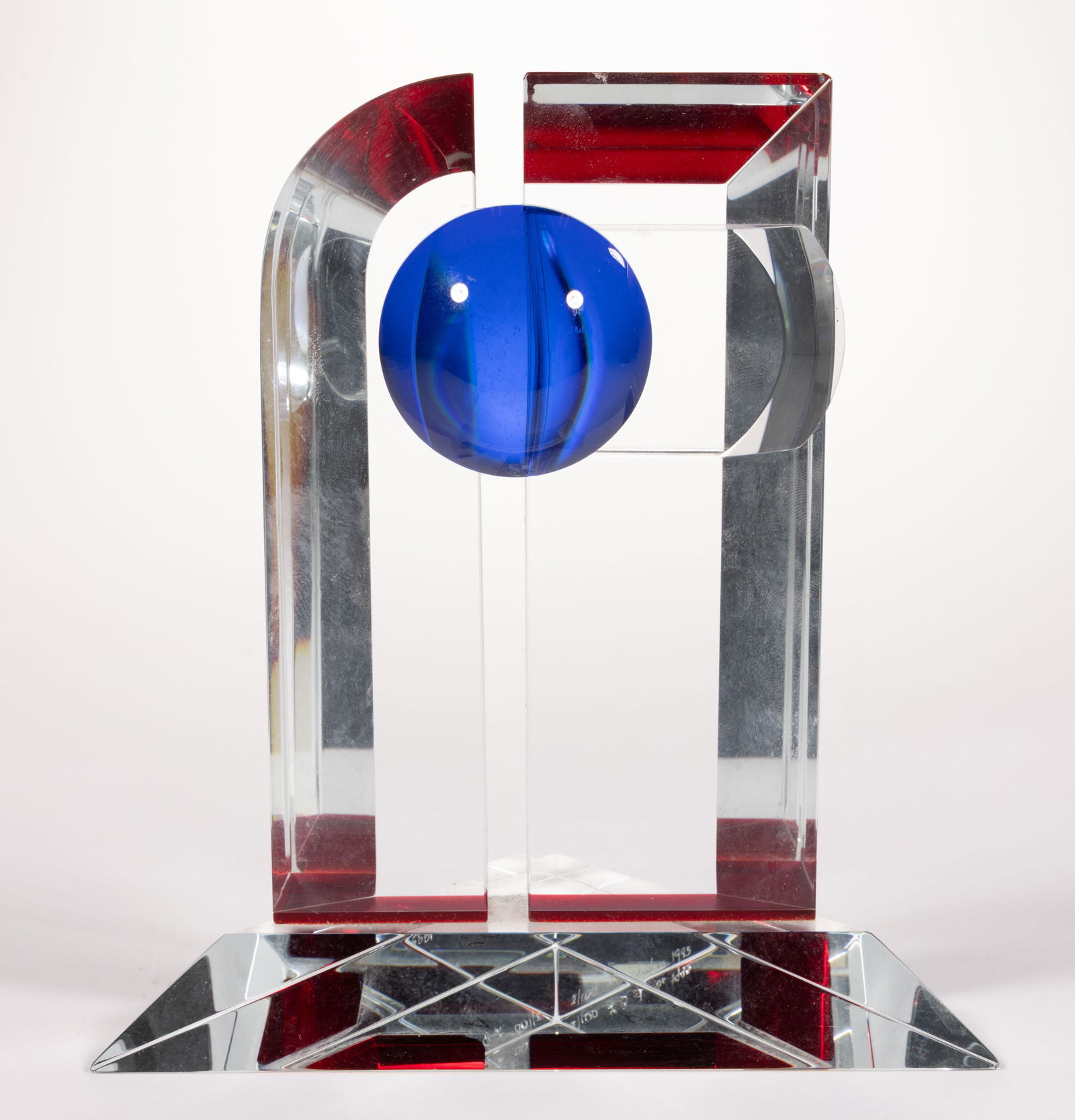 LATCHEZAR BOYADJIEV (BULGARIAN, B. 1959) ABSTRACT STUDIO ART GLASS SCULPTURE (1 of 5)