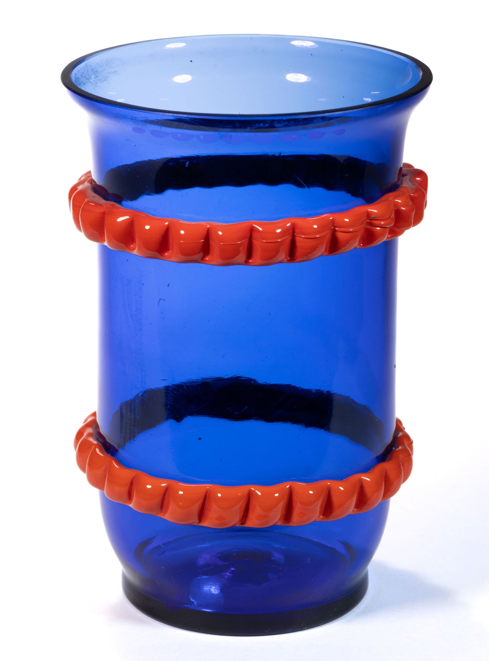 CARLO MORETTI (ITALY, 1934-2008) ATTRIBUTED APPLIED DECORATED MURANO STUDIO ART GLASS VASE (1 of 2)