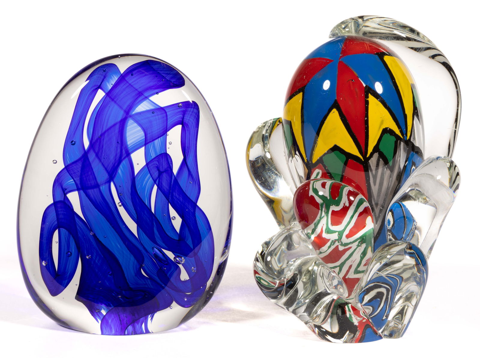 GAVIN HEATH (AMERICAN, B.1961) STUDIO ART GLASS SCULPTURES, LOT OF TWO (1 of 6)