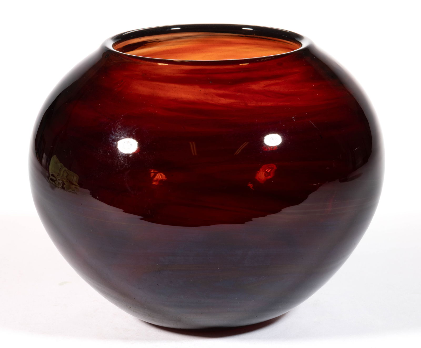 MARK PEISER (AMERICAN, B. 1938) EARLY BLOWN STUDIO ART GLASS VASE (1 of 3)