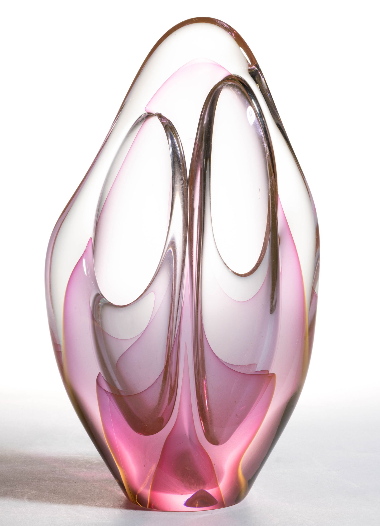 CHARLES C. WRIGHT (AMERICAN, 1944-2016) FOUNTAIN STUDIO ART GLASS SCULPTURE (1 of 5)