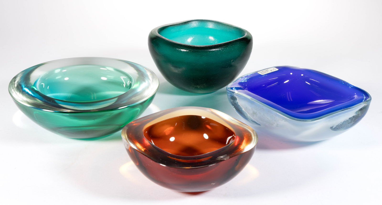 ASSORTED MURANO ART GLASS DISHES, LOT OF FOUR (1 of 1)