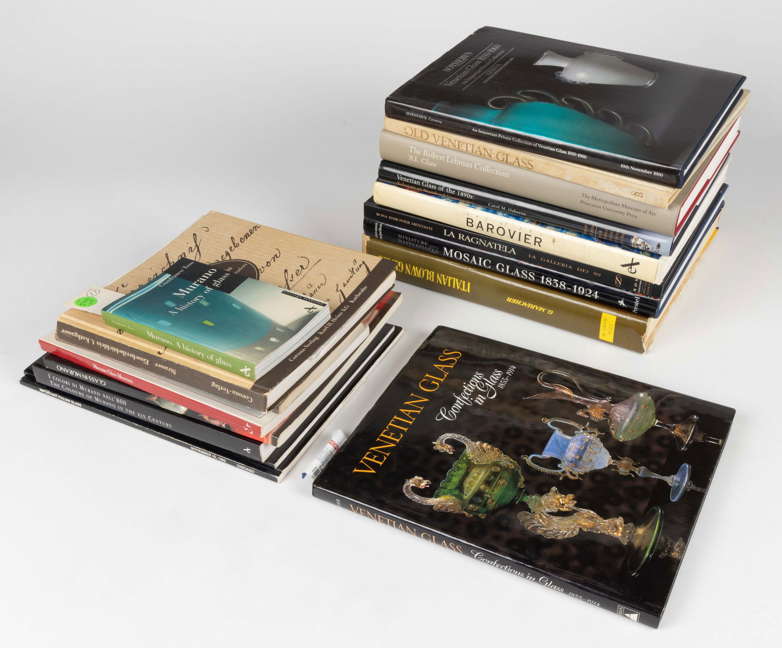 MURANO / VENETIAN ART GLASS REFERENCE VOLUMES, LOT OF 17 (1 of 1)