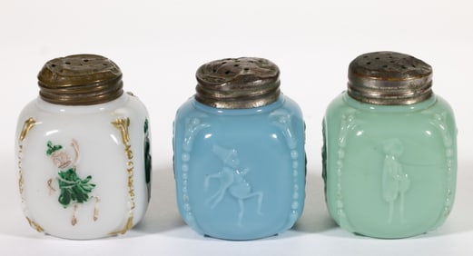 MT. WASHINGTON EGG - PALMER COX BROWNIE SALT AND PEPPER SHAKERS, LOT OF THREE