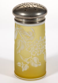 ENGLISH CAMEO ART GLASS SUGAR SHAKER