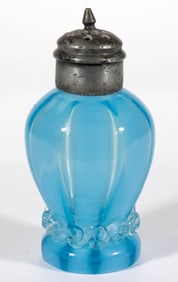 WIDE STRIPE OPALESCENT GLASS SALT SHAKER