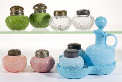 CHALLINOR NO. 20 (OMN) / FORGET-ME-NOT CONDIMENT ARTICLES, LOT OF SEVEN