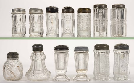 ASSORTED EAPG SALT AND PEPPER SHAKERS, LOT OF 13