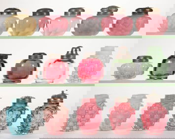 ASSORTED CONSOLIDATED GLASS SALT AND PEPPER SHAKERS, LOT OF 15