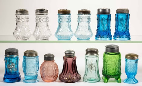 ASSORTED EAPG SALT AND PEPPER SHAKERS, LOT OF 16