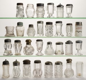 ASSORTED EAPG SALT AND PEPPER SHAKERS, LOT OF 30