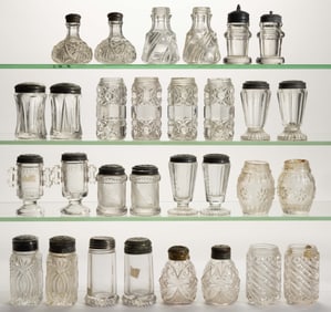 ASSORTED EAPG SALT AND PEPPER SHAKERS, LOT OF 30