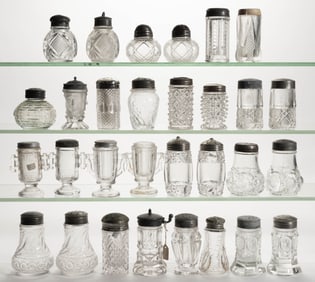 ASSORTED EAPG SALT AND PEPPER SHAKERS, LOT OF 30