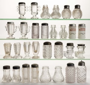 ASSORTED EAPG SALT AND PEPPER SHAKERS, LOT OF 30