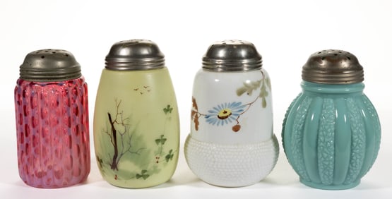 ASSORTED VICTORIAN SUGAR SHAKERS, LOT OF FOUR