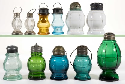 ASSORTED FIGURAL LANTERN SALT AND PEPPER SHAKERS, LOT OF 11