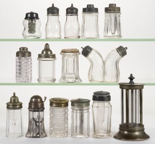 ASSORTED PATENTED AND OTHER SALT AND PEPPER SHAKERS, LOT OF 15