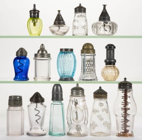 ASSORTED PATENTED AND OTHER SALT AND PEPPER SHAKERS, LOT OF 15