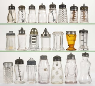 ASSORTED PATENTED AND OTHER SALT AND PEPPER SHAKERS, LOT OF 22