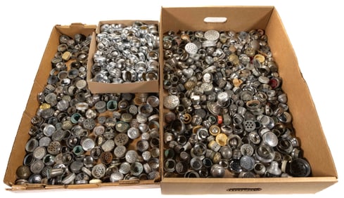 ASSORTED SHAKER LIDS, UNCOUNTED LOT IN THREE BOXES