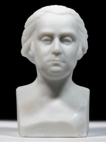 1876 PHILADELPHIA CENTENNIAL GLASS FIGURAL GEORGE WASHINGTON BUST / PAPERWEIGHT