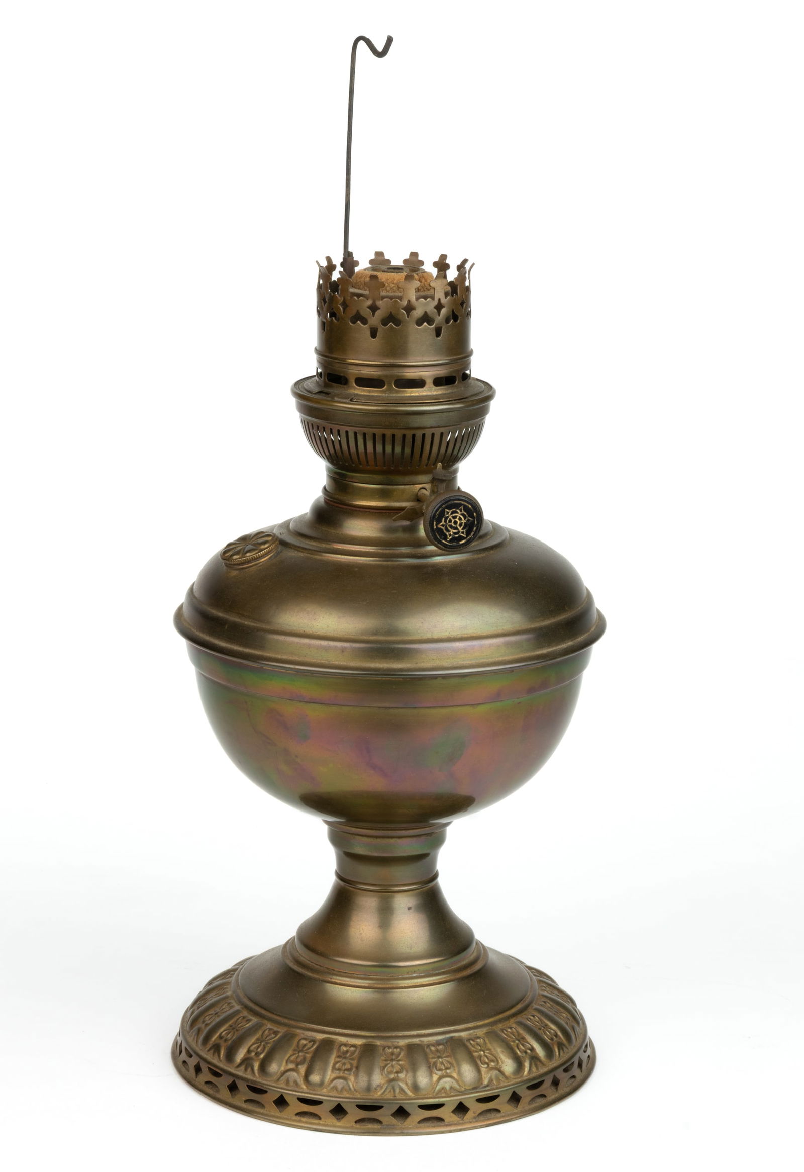 PRACTICUS (PRE-ALADDIN) BRASS KEROSENE STAND TABLE LAMP